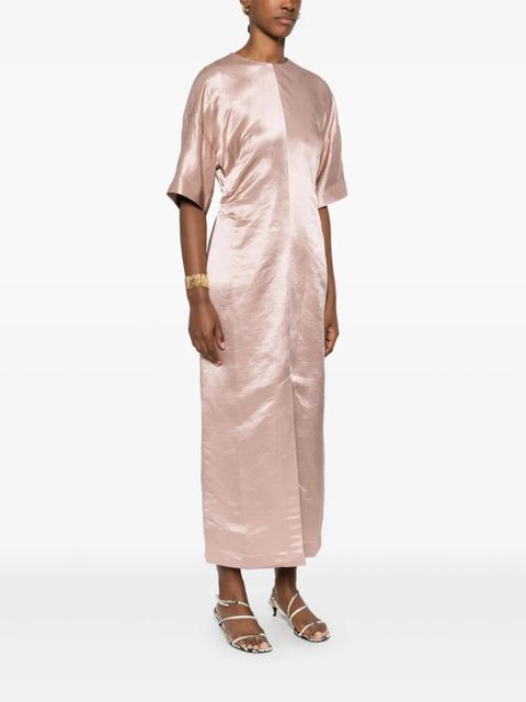 LouLou de Saison gathered-detail midi dress - Pink