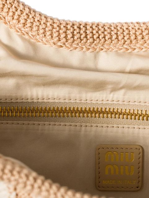 Miu Miu Ivy crochet bag - Neutrals
