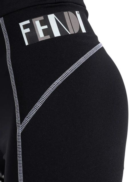 FENDI stitching panel leggings - Black