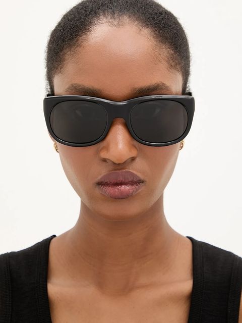 Saint Laurent okulary przeciwsłoneczne ROMY damskie kolor czarny SL 815