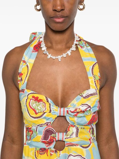 ALEMAIS Emilio midi dress - Blue