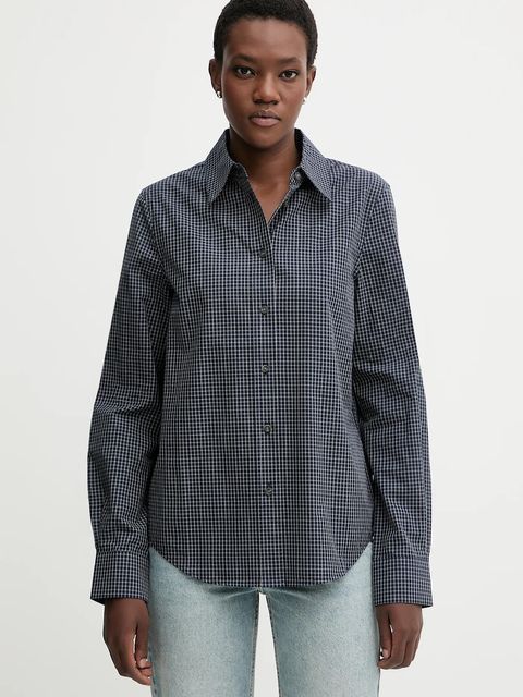 Miss Sixty koszula bawełniana damska kolor granatowy regular z kołnierzykiem klasycznym 6S3XJ3400D - zdjęcie produktu nr 1