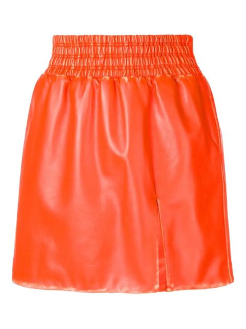 Miu Miu leather mini skirt - Orange - zdjęcie produktu nr 1