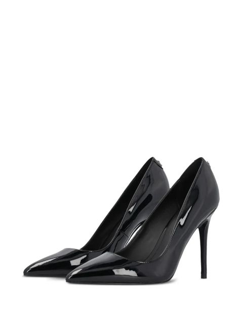 PINKO Juliette 90mm patent-finish pumps - Black