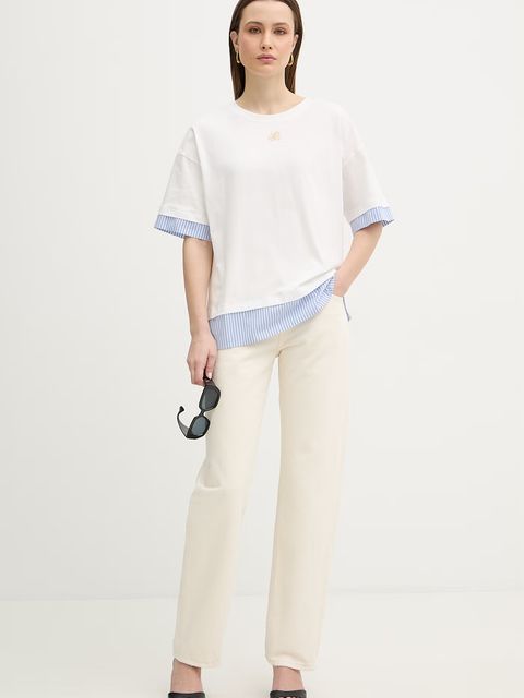 Luisa Spagnoli t-shirt bawełniany Baiadera - zdjęcie produktu nr 1