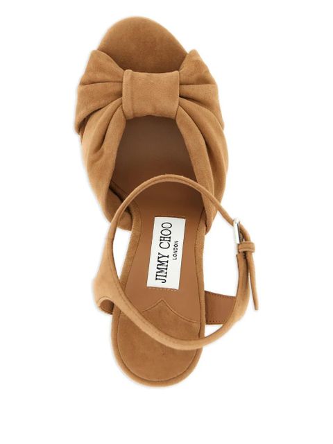Jimmy Choo Heloise suede sandals - Brown