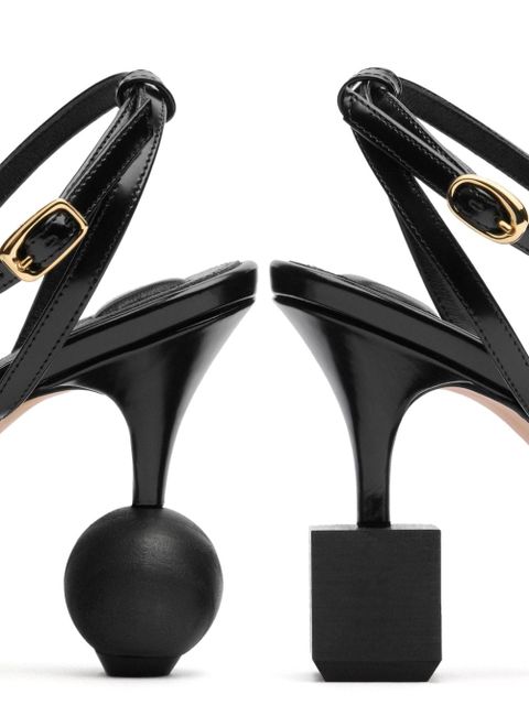 Jacquemus 90mm Les Bisou sandals - Black