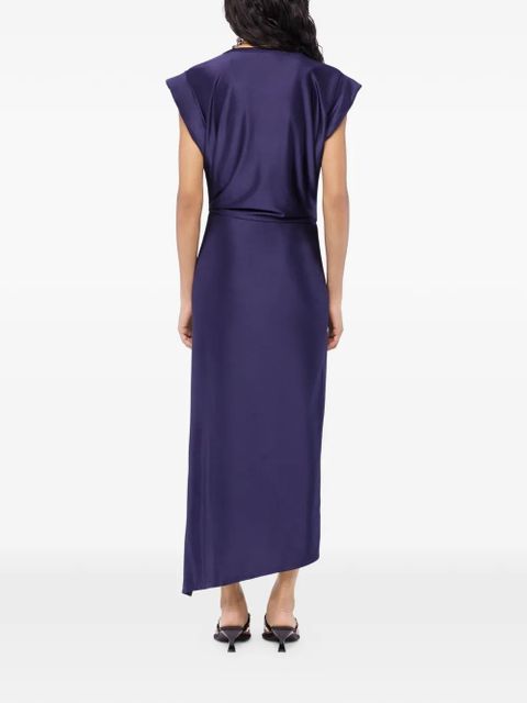 Rabanne piercing-detail midi dress - Blue