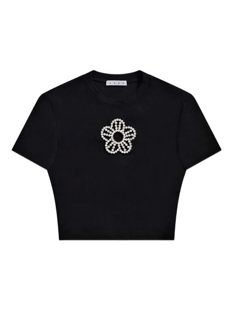 AREA crystal-flower T-shirt - Black - zdjęcie produktu nr 1