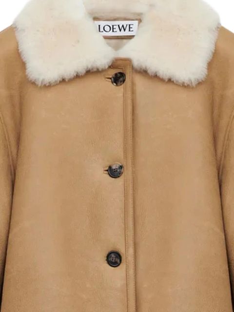 LOEWE shearling-collared button jacket - Neutrals - zdjęcie produktu nr 2