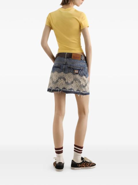 Dolce & Gabbana logo-detail crew neck T-shirt - Yellow