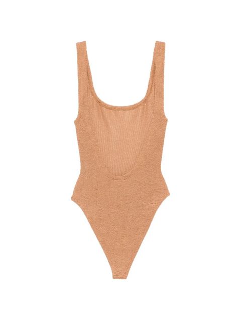 Hunza G square-neck crinkle swimsuit - Neutrals - zdjęcie produktu nr 2