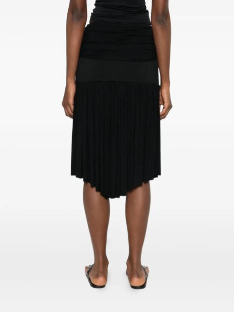Gimaguas Carine ruched asymmetric skirt - Black