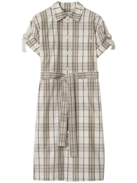 Burberry checked shirt dress - White - zdjęcie produktu nr 1