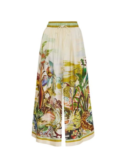 ALEMAIS Jungle Boogie silk trousers - Neutrals - zdjęcie produktu nr 1