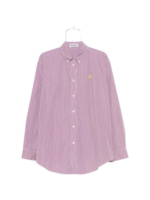 Miu Miu striped buttoned shirt - Red - zdjęcie produktu nr 1