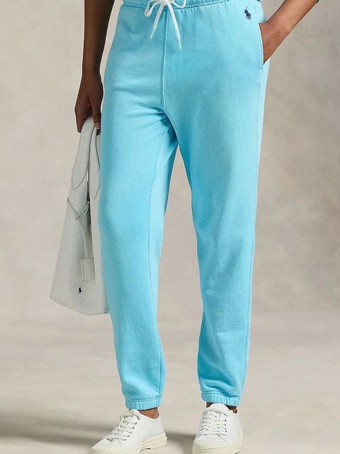 Polo Ralph Lauren spodnie dresowe damskie kolor turkusowy gładkie 211971694 - zdjęcie produktu nr 2