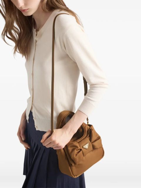 Prada Re-Nylon bow-detail mini bag - Brown