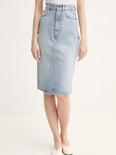 Fiorucci spódnica jeansowa Faded Heart Pocket Denim Midi Skirt - zdjęcie produktu nr 1