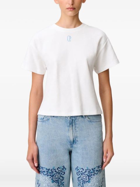 Claudie Pierlot round-neck embroidered T-shirt - White