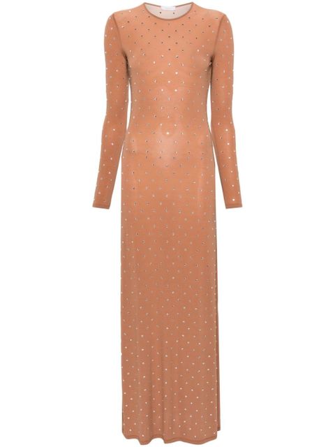 Rabanne crystal-embellished maxi dress - Brown - zdjęcie produktu nr 1