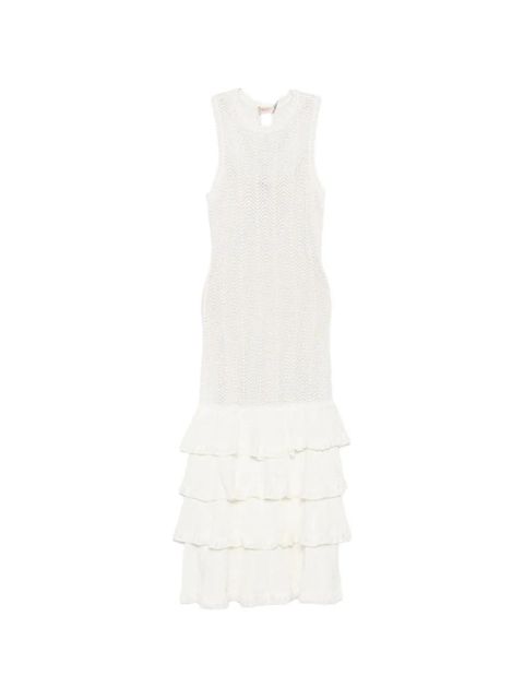 TWINSET ruffled midi dress - White - zdjęcie produktu nr 1