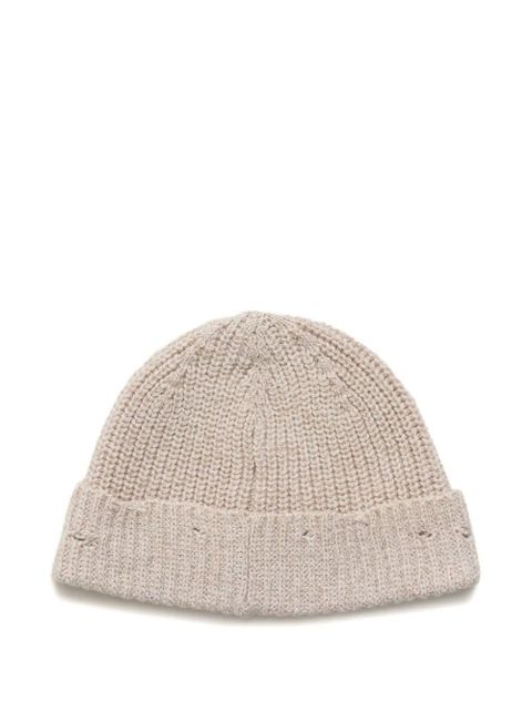 Marni logo-embroidered beanie hat - Neutrals - zdjęcie produktu nr 2