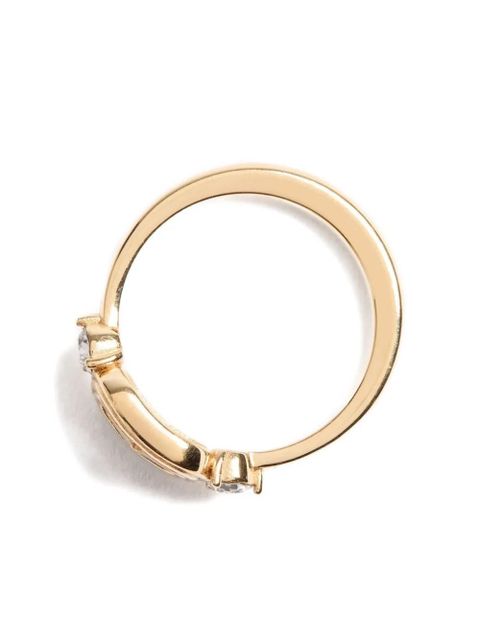 Valentino Garavani Ovalette crystal ring - Gold
