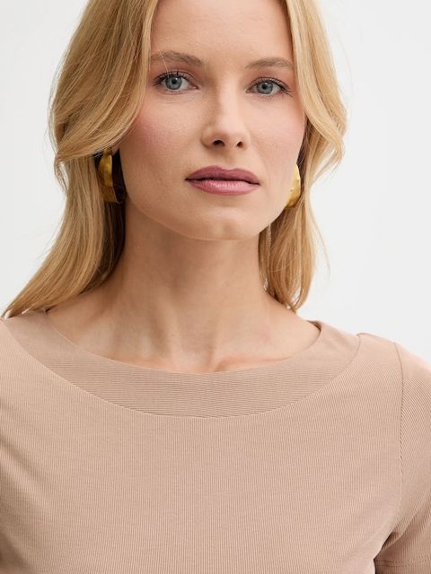 Guess t-shirt PRISCA damski kolor beżowy W5YP14 KAQL2