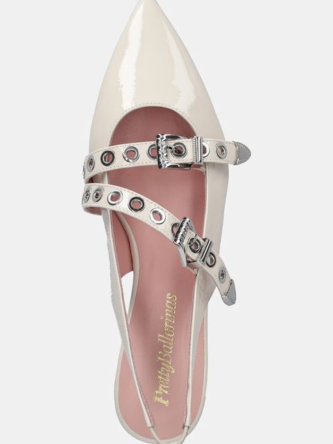 Pretty Ballerinas baleriny Ella kolor beżowy z odkrytą piętą 52095_A