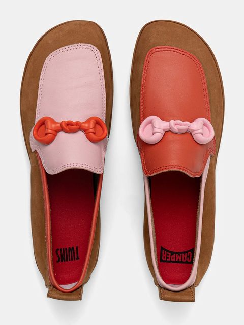 Camper mokasyny skórzane TWS damskie kolor brązowy na płaskim obcasie K201833-002 - zdjęcie produktu nr 1