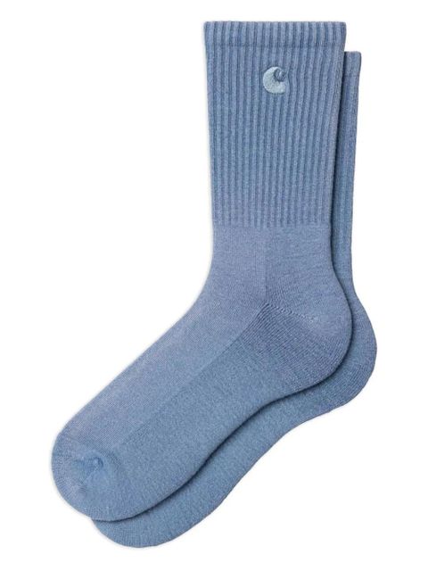 Carhartt WIP embroidered-logo socks - Blue - zdjęcie produktu nr 1