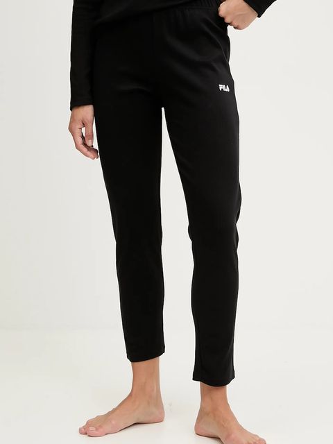 Fila piżama bawełniana kolor czarny bawełniana FPW4189