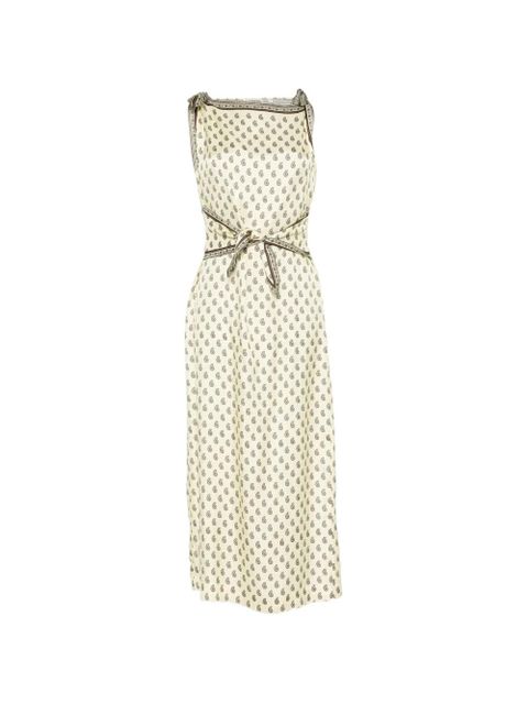 DÔEN paisley-pattern midi dress - Neutrals - zdjęcie produktu nr 1