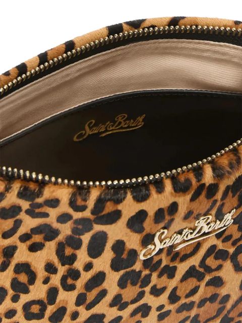 MC2 Saint Barth leopard-pattern logo-plaque tote bag - Brown