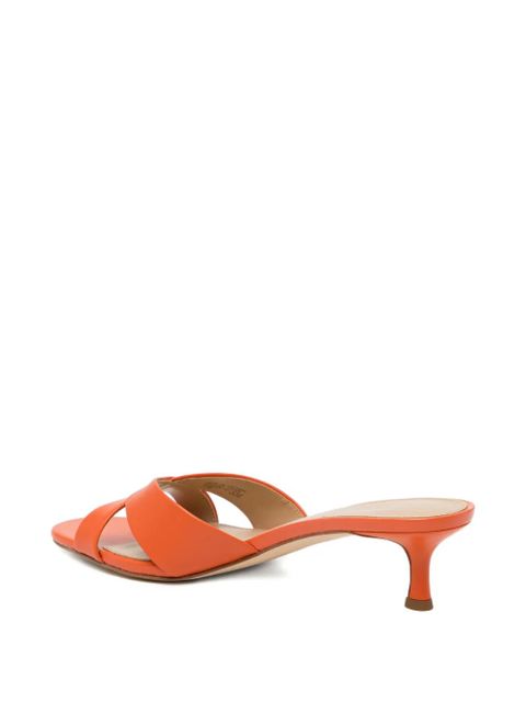 Michael Kors 30mm logo-patched crossover sandals - Orange