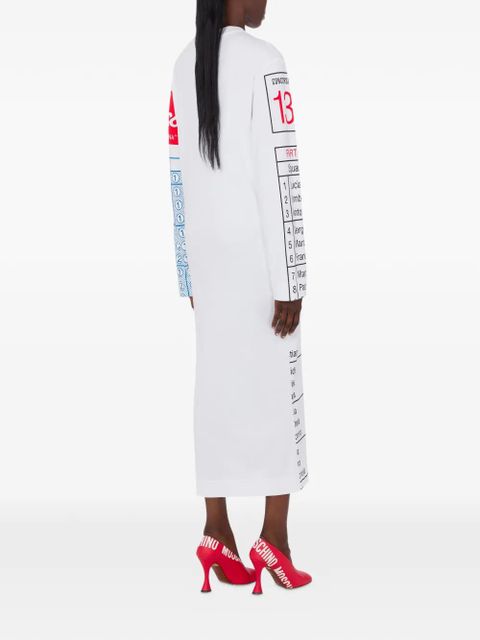 Moschino printed midi dress - White
