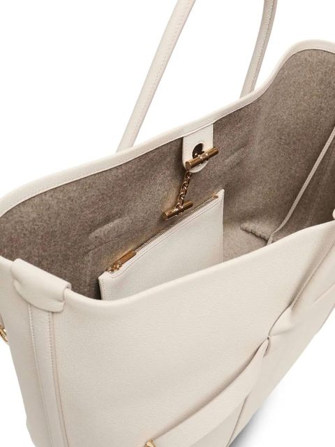 Loro Piana Ghiera calfskin-leather shopper bag - Neutrals