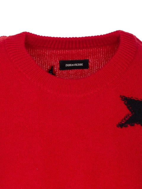 Zadig&Voltaire Markuz star-embroidered cashmere sweater