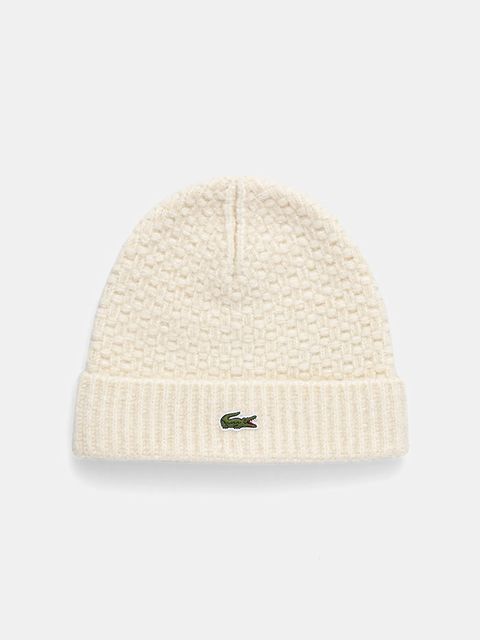 Lacoste czapka z dodatkiem wełny kolor beżowy RB8203 - zdjęcie produktu nr 1