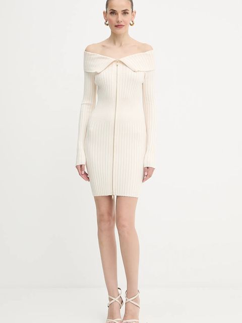 Guess sukienka KATHRYN kolor beżowy mini dopasowana W5YK28 Z30I2 - zdjęcie produktu nr 2