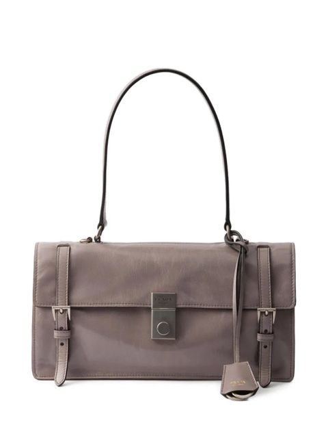 Prada medium leather shoulder bag - Grey - zdjęcie produktu nr 1