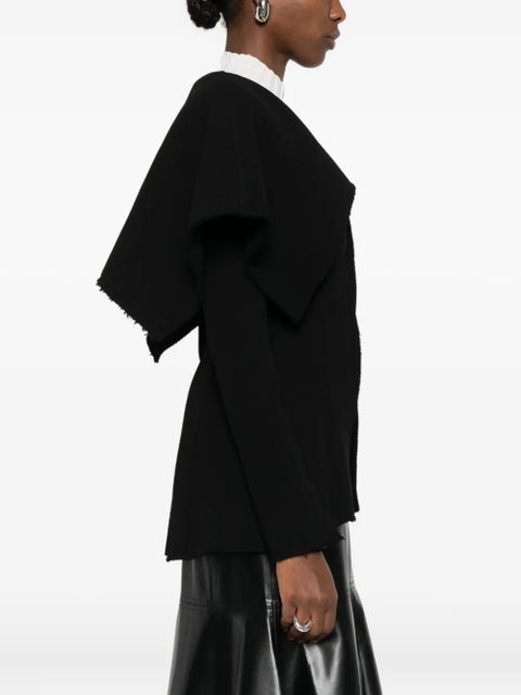 A.W.A.K.E. Mode wide-collar long-sleeve jacket - Black