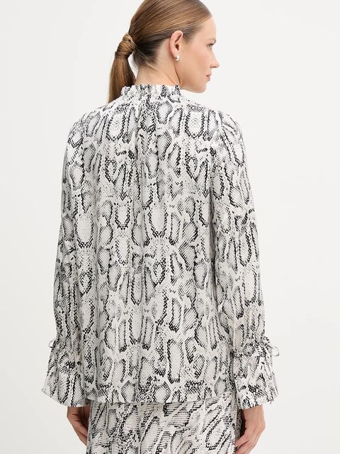 Marc Aurel koszula damska kolor czarny relaxed ze stójką 6339-1001-93494