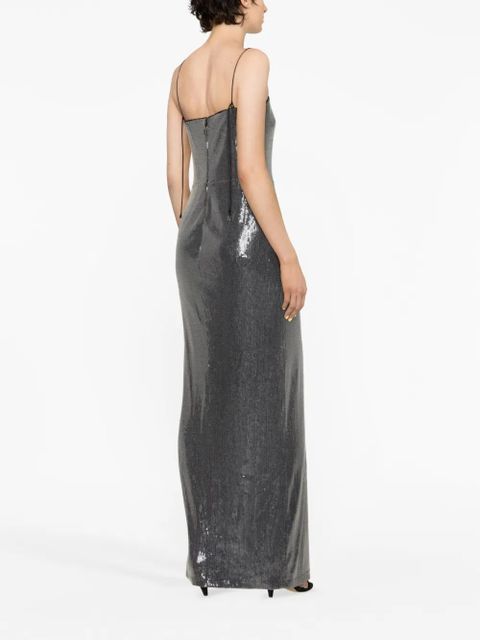 ROTATE BIRGER CHRISTENSEN sequin-embellished long dress - Black