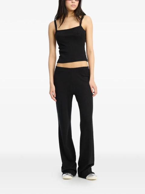 ROTATE BIRGER CHRISTENSEN Pointelle elastic-waist trousers - Black - zdjęcie produktu nr 2