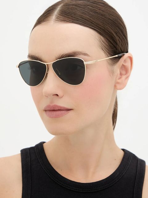 Saint Laurent okulary przeciwsłoneczne VESPER damskie kolor złoty SL 831