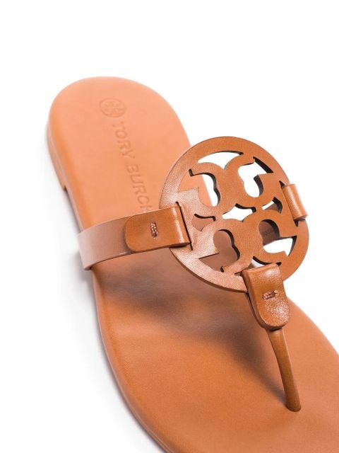 Tory Burch Miller Soft logo leather sandals - Brown - zdjęcie produktu nr 2
