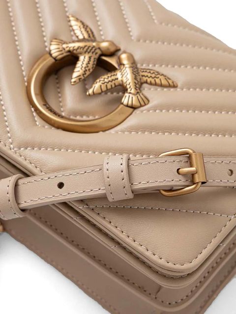 PINKO mini Love Click cross body bag - Brown