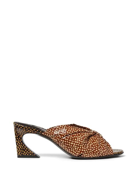 FENDI Peppered Falena-motif sandals - Brown - zdjęcie produktu nr 1